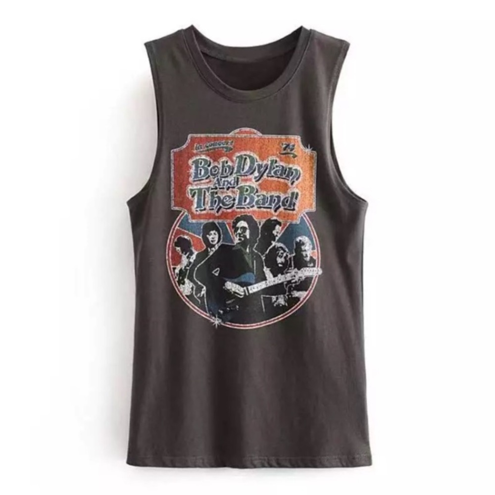 SOLD OUT Bob Dylan Band Concert Graphic Vintage Style Tank - Picture 7 of 9